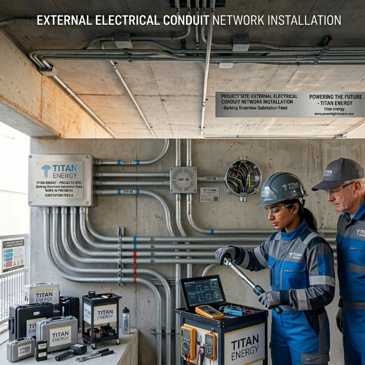 External Electrical Conduit Network Installation