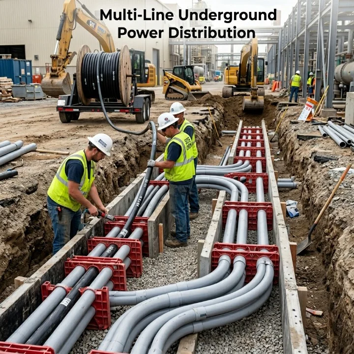 Multi-Line Underground Power Distribution